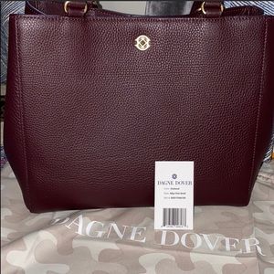 Dagne Dover tote size small in color oxblood